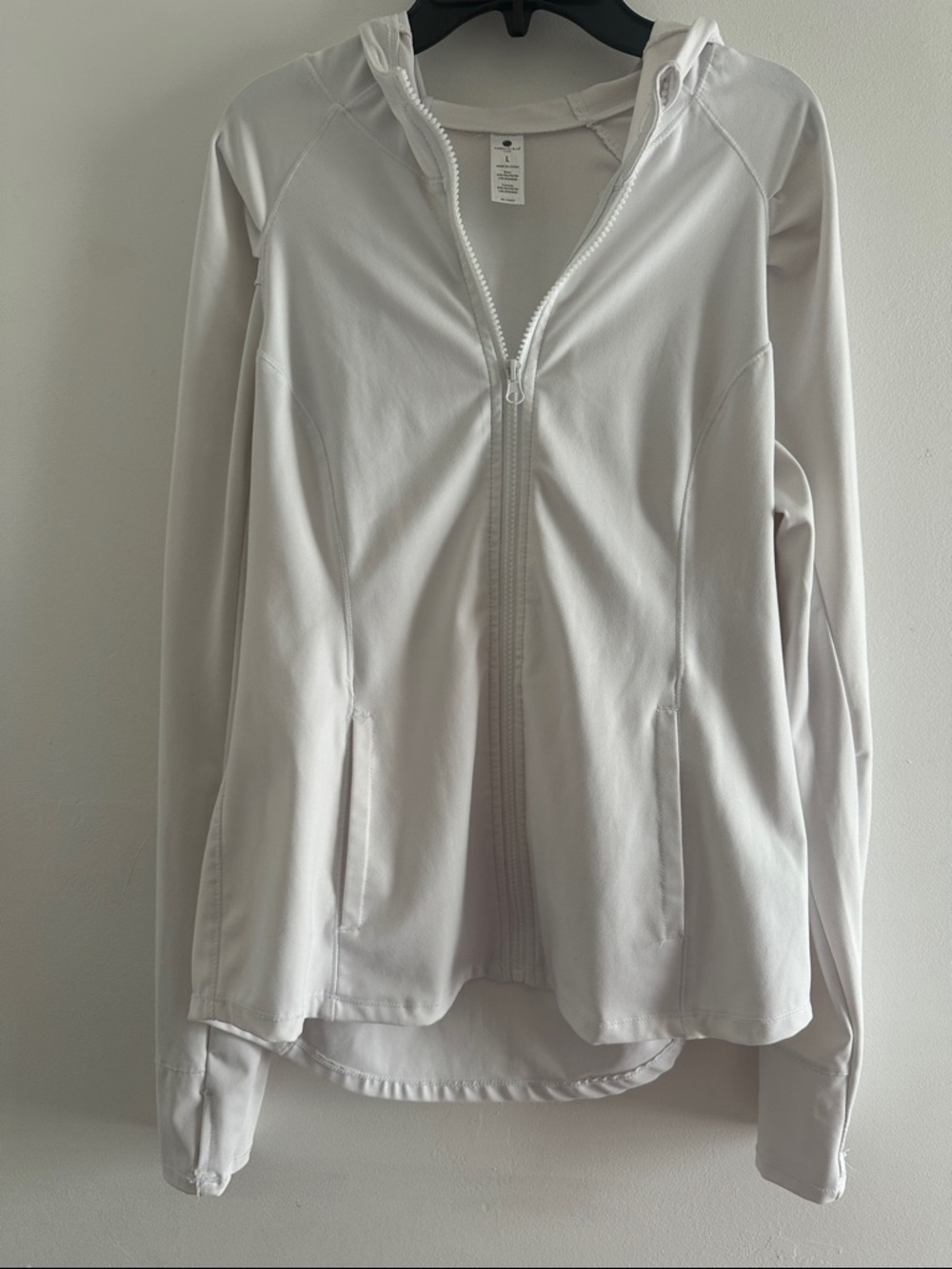 Yogalicious Light Gray Zip-Up Active Jacket